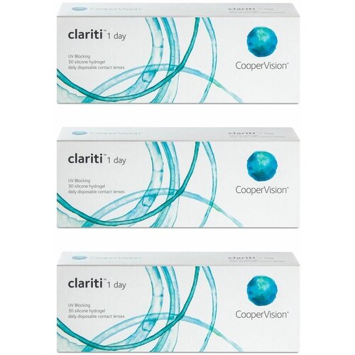 фото Контактные линзы CooperVision Clariti 1 day, 30 шт., R 8,6, D +4,5, 3 уп.