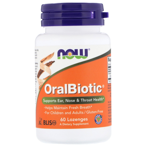 фото Пастилки NOW OralBiotic пастилки, 75 г, 60 шт.