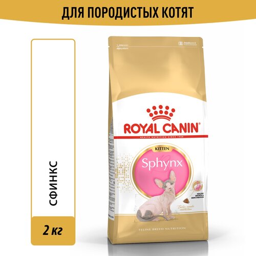 фото Корм для кошек Royal Canin Sphynx Kitten (Сфинкс Киттен) Корм сухой сбалансированный для котят породы Сфинкс, 2 кг