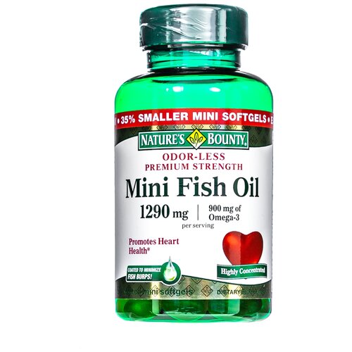 фото Mini Fish Oil Омега-3 капс., 160 г, 90 шт.