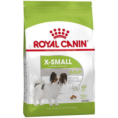 фото Сухой корм для собак Royal Canin X-Small Adult 1 уп. х 3 шт. х 500 г (для мелких и карликовых пород)