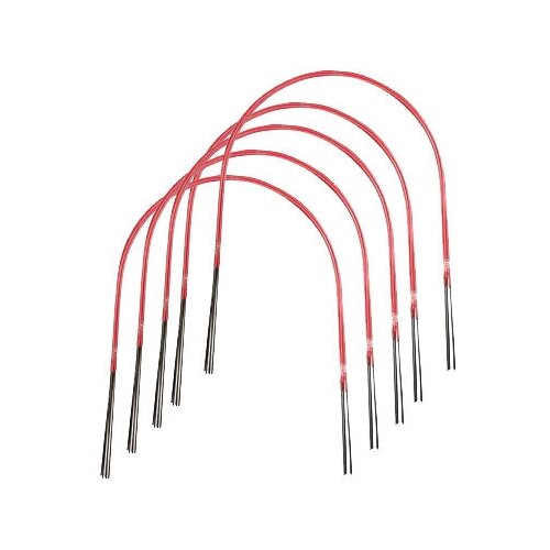 Стальные парниковые дуги в ПВХ, 6 мм х 2,75 м, цвет красный, (комплект 5шт), коррозионная стойкость обеспечивает продолжительный срок службы, что станет отличным решением для сооружения парника и защиты растений. фото