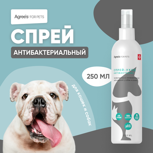 фото Спрей для кожи животных Agree's For Pets с хлоргексидином, 250мл