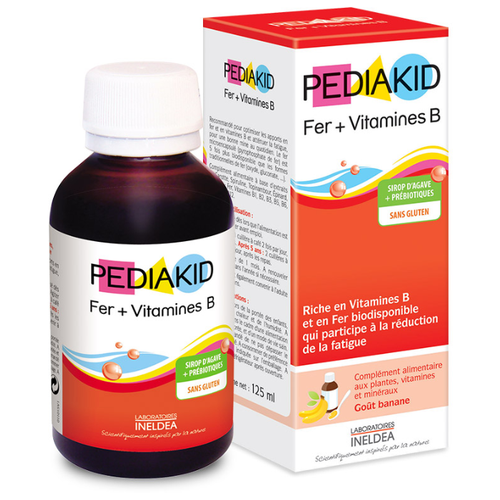 фото Pediakid Fer + Vitamines B сироп фл., 125 мл, 125 г, банан