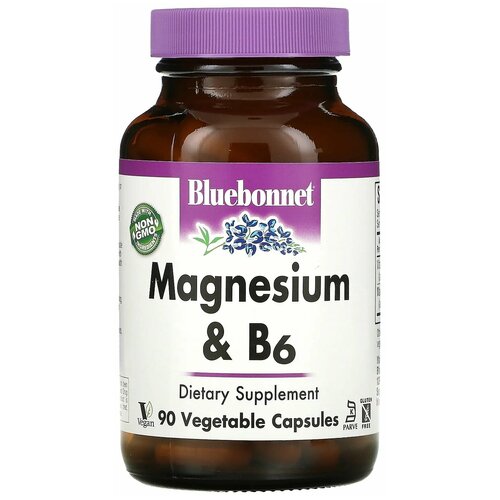 фото Bluebonnet Nutrition Magnesium Plus B6 (Магний плюс B6) 90 капсул