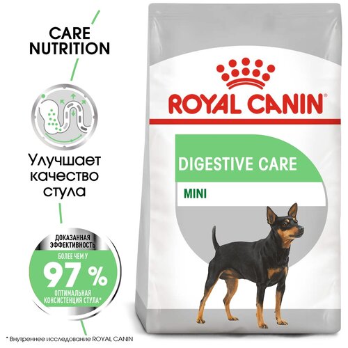 фото Сухой корм Royal Canin для взрослых собак мелких размеров (весом от 1 до 10 кг), с чувствительным пищеварением, от 10 месяцев до 12 лет 1 уп. х 2 шт. х 1000 г (для мелких и карликовых пород)