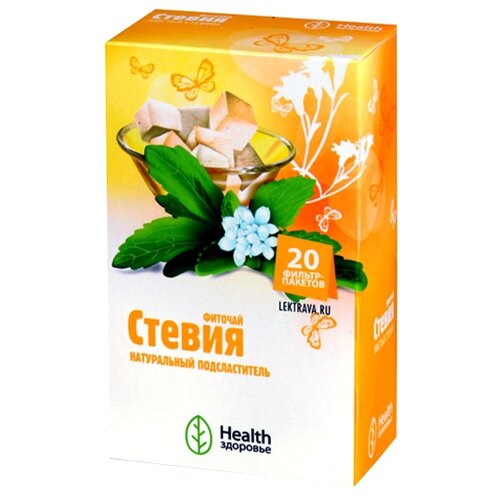 фото Здоровье Health чай Стевия ф/п, 20 г, 20 шт.