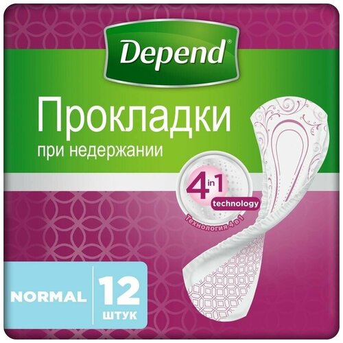 фото Прокладки Depend Normal при недержании 12шт x 3шт