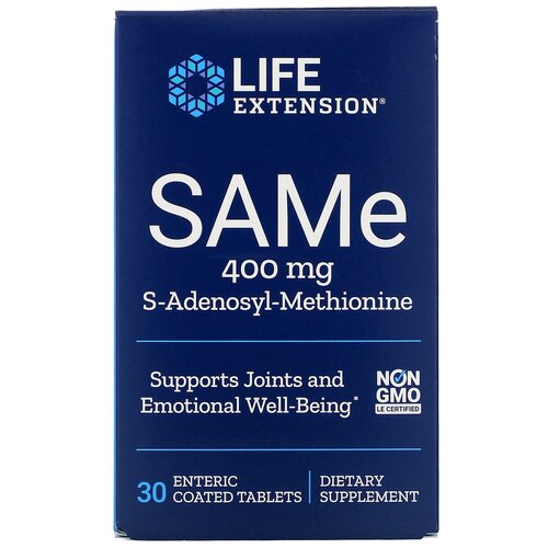 фото Таблетки Life Extension SAMe, 100 г, 400 мг, 30 шт.