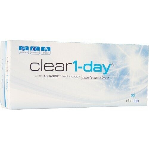 фото Контактные линзы Clearlab Clear 1-day, 30 шт., R 8,7, D +4, 1 уп.