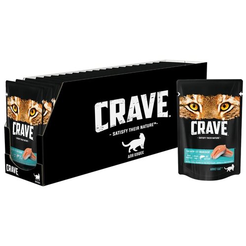 фото Влажный корм Crave для кошек Лосось в желе 30*70 г.