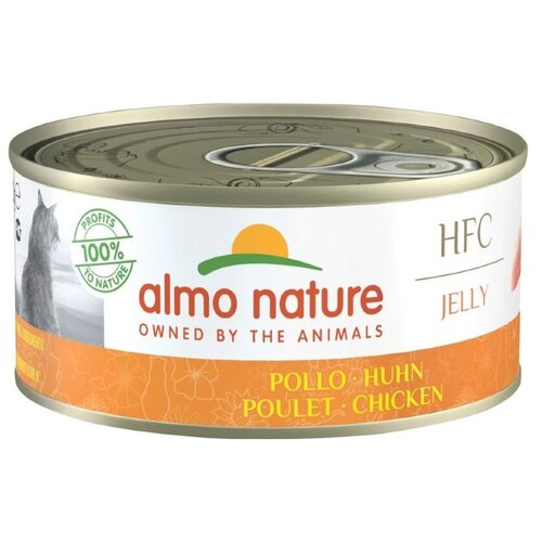 фото Влажный корм для кошек Almo Nature HFC Jelly с курицей 150 г (кусочки в желе)