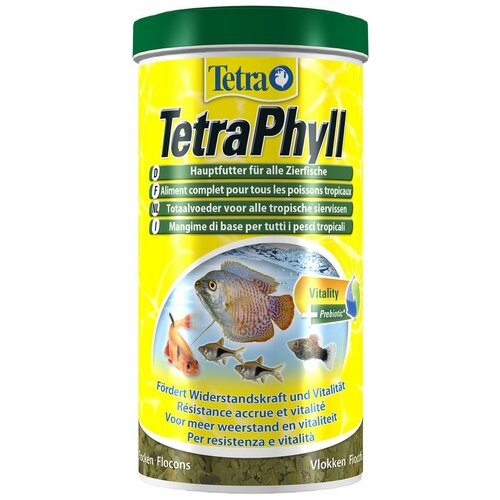 фото Сухой корм  для  рыб Tetra TetraPhyll Flakes, 1 л, 200 г