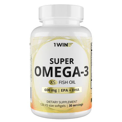 фото Омега 3 в мини капсулах 600 мг, 1WIN Super Omega-3 XS, 120 капсул