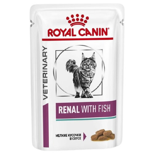 фото Влажный корм для кошек Royal Canin Renal, при проблемах с почками, с тунцом 85 г (кусочки в соусе)