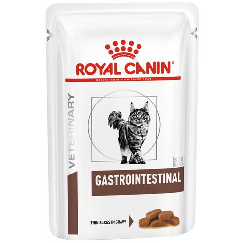 фото Влажный корм для кошек Royal Canin Gastro Intestinal, при проблемах с ЖКТ, с птицей 85 г (кусочки в желе)