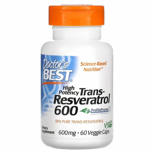 фото Капсулы Doctor's Best High Potency Trans-Resveratrol 600 мг, 70 г, 60 шт.