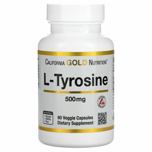 фото L-Tyrosine, AjiPure, 500 mg, 60 капсул