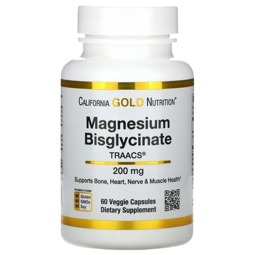 фото California Gold Nutrition Magnesium Bisglycinate (Биглицинат магния) 60 капсул