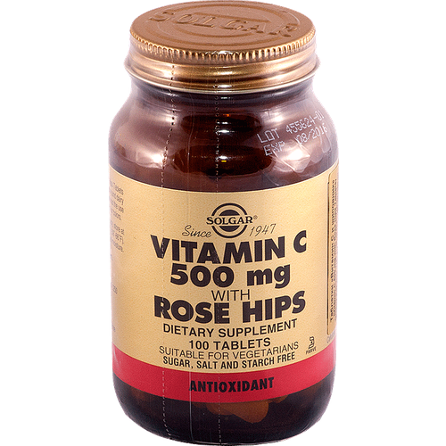 фото Solgar Vitamin C with Rose Hips таб., 500 мг, 100 г, 100 шт.