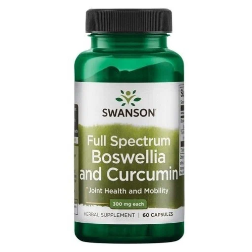 фото Капсулы SWANSON Full spectrum Boswellia & Curcumin, 80 г, 300 мг, 60 шт.