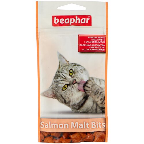 фото Лакомство для кошек  Beaphar Salmon Malt Bits, 35 г лосось