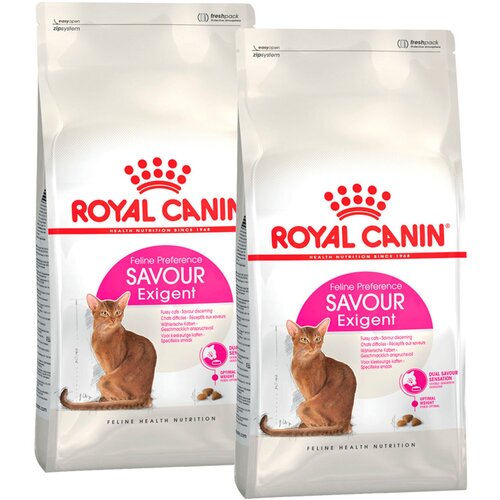 фото Сухой корм ROYAL CANIN SAVOR EXIGENT для привередливых взрослых кошек (2 кг + 2 кг)