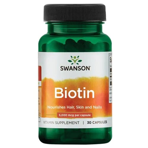 фото Biotin, 5000 мкг, 50 мл, 50 г, 30 шт.