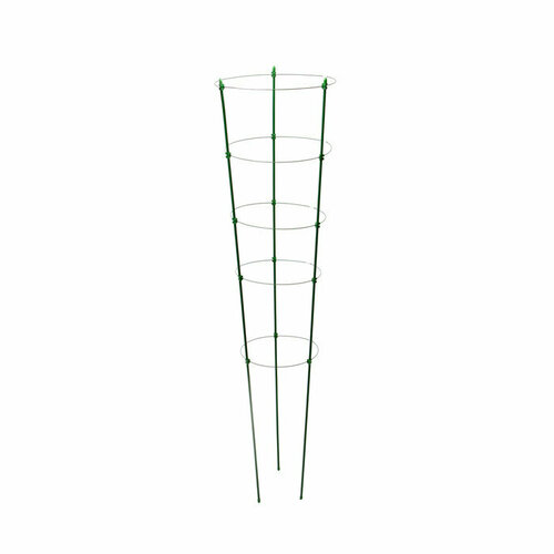 фото Кустодержатель, d = 32–30–28–26–24 см, h = 150 см, 5 колец, металл, зелёный, Greengo (комплект из 4 шт)