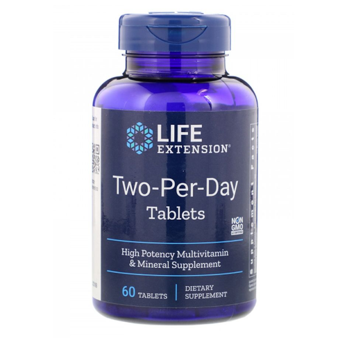 фото Two Per Day Multivitamin Мультивитамины Дважды в день Life Extension 60 таблеток