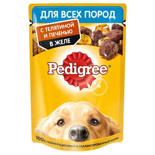 фото Влажный корм для собак Pedigree телятина, печень 1 уп. х 34 шт. х 85 г