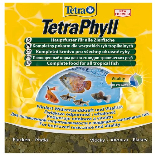 фото Сухой корм  для  рыб, ракообразных Tetra TetraPhyll Flakes, 20 мл, 12 г