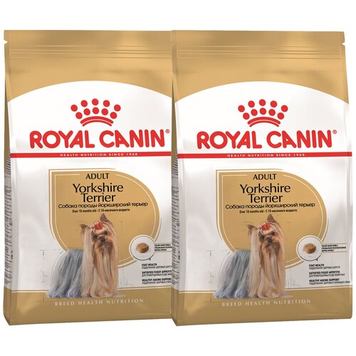 фото Сухой корм для собак Royal Canin породы Йоркширский терьер, для здоровья кожи и шерсти 1 уп. х 2 шт. х 3000 г