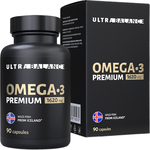 фото Омега-3/Omega-3 UltraBalance Premium жирные кислоты высокой концентрации мягкие желатиновые капсулы массой 1620 мг 90 шт