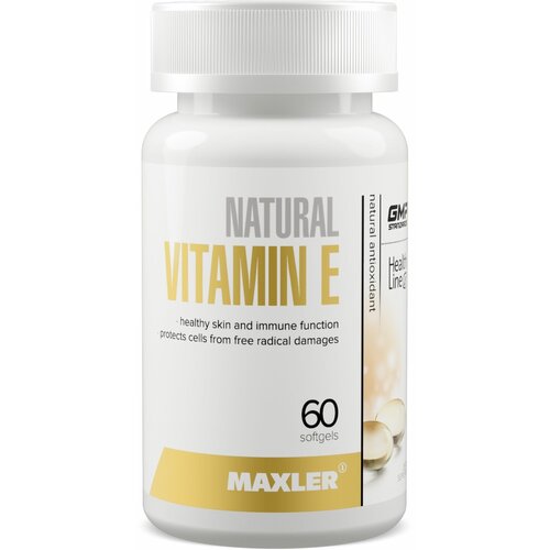 фото Maxler Vitamin E капс., 100 мл, 100 г, 60 шт.