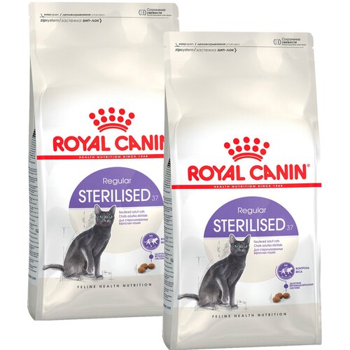 фото Сухой корм ROYAL CANIN STERILISED 37 для взрослых кастрированных котов и стерилизованных кошек (0,4 кг + 0,4 кг)