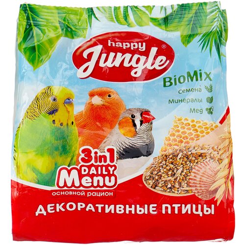 фото Happy Jungle Корм Daily Menu для декоративных птиц, 350 г