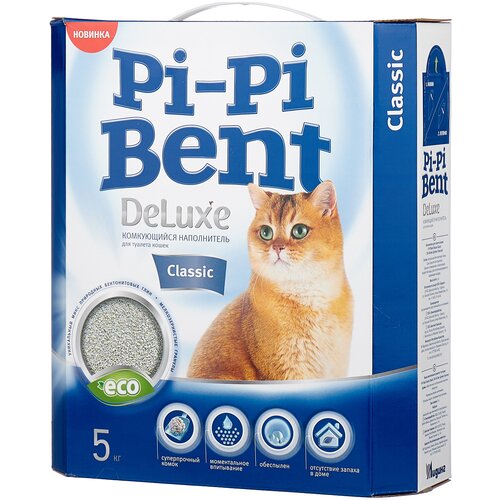 фото Комкующийся наполнитель Pi-Pi Bent DeLuxe Classic, 12л, 1 шт.