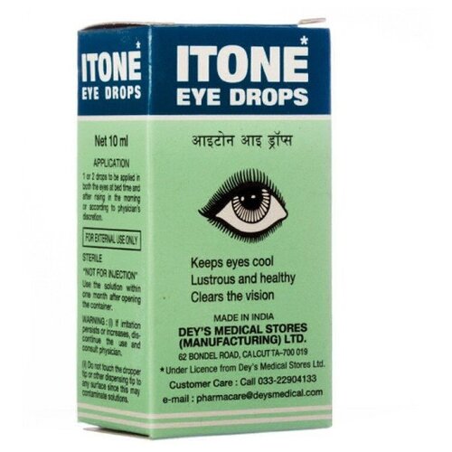 фото Капли Dey's Medical Stores (Mfg.) Limited Itone eye drops, 20 г, 10 мл, 10 мл