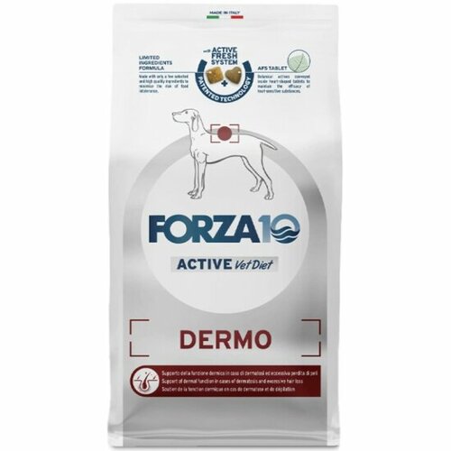 фото Корм сухой FORZA10 Active Dermo для взрослых собак всех пород с патологиями кожного покрова, 10 кг