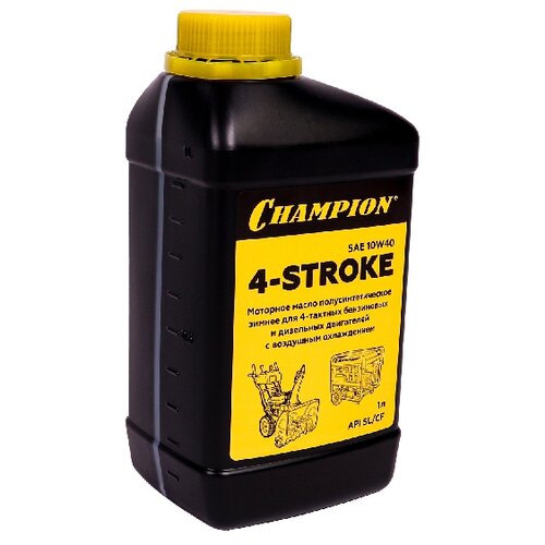 Масло для садовой техники CHAMPION 4-Stroke SAE 10W40, 1 л фото