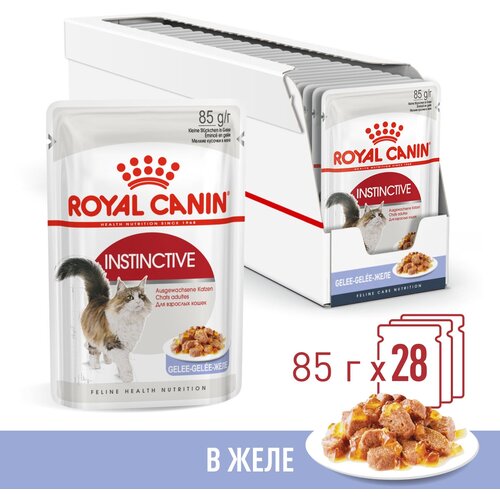 фото Корм для взрослых кошек Royal Canin Instinctive (Инстинктив) Корм консервированный , желе, 28x85г