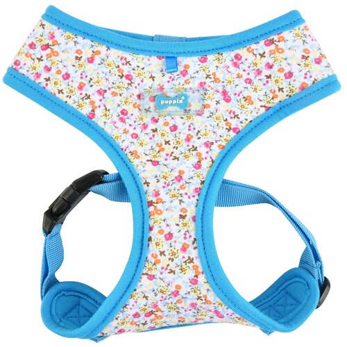 фото Шлейка Puppia Wildflower harness A, обхват шеи 26  см, голубой, S