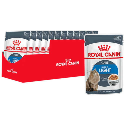 фото Влажный корм для кошек Royal Canin Light Weight Care низкокалорийный, профилактика избыточного веса 12 шт. х 85 г (кусочки в желе)