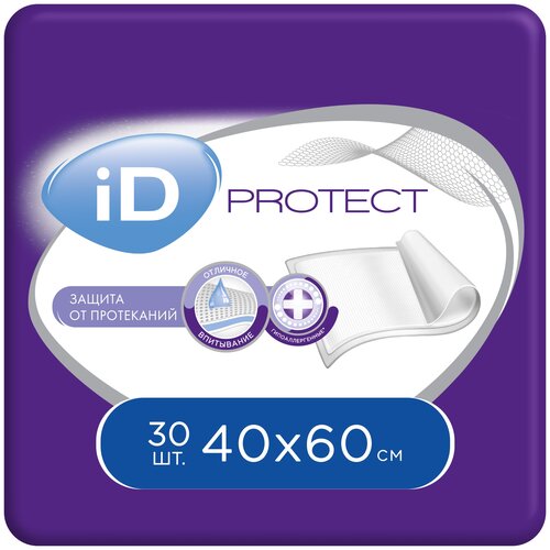 фото Пеленки iD Protect, 40 х 60 см, 30 шт.