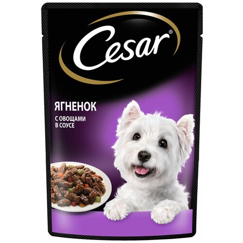 фото Влажный корм для собак Cesar ягненок, с овощами 1 уп. х 1 шт. х 85 г