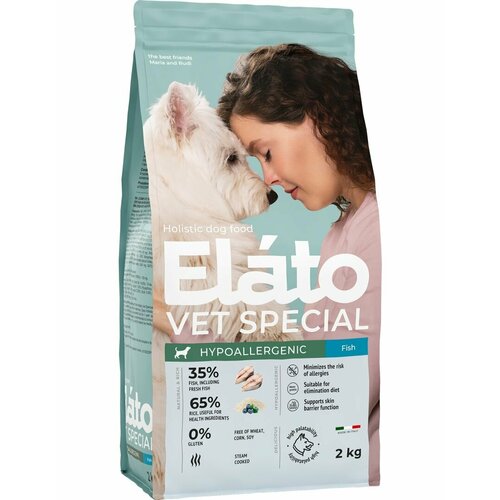 фото Сухой корм для собак Elato Holistic Vet Special Hypoallergenic, с рыбой 2 кг