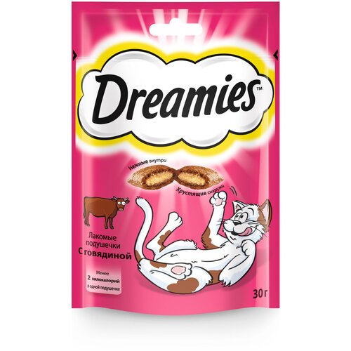 фото Лакомство для кошек  Dreamies Лакомство для кошек Dreamies подушечки, 540 г 18 уп. мясо