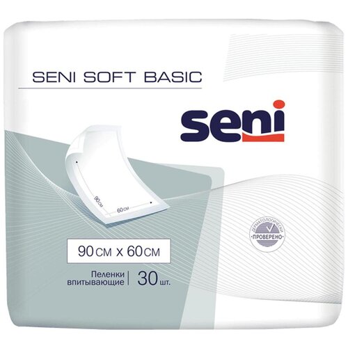 фото Пеленки впитывающие одноразовые медицинские Seni Soft Basic 90х60 см, 30 шт.