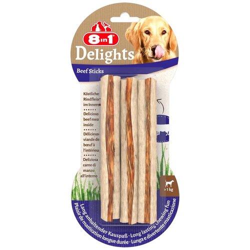 фото Лакомство для собак 8 In 1 Delights Beef Sticks (13 см), 75 г